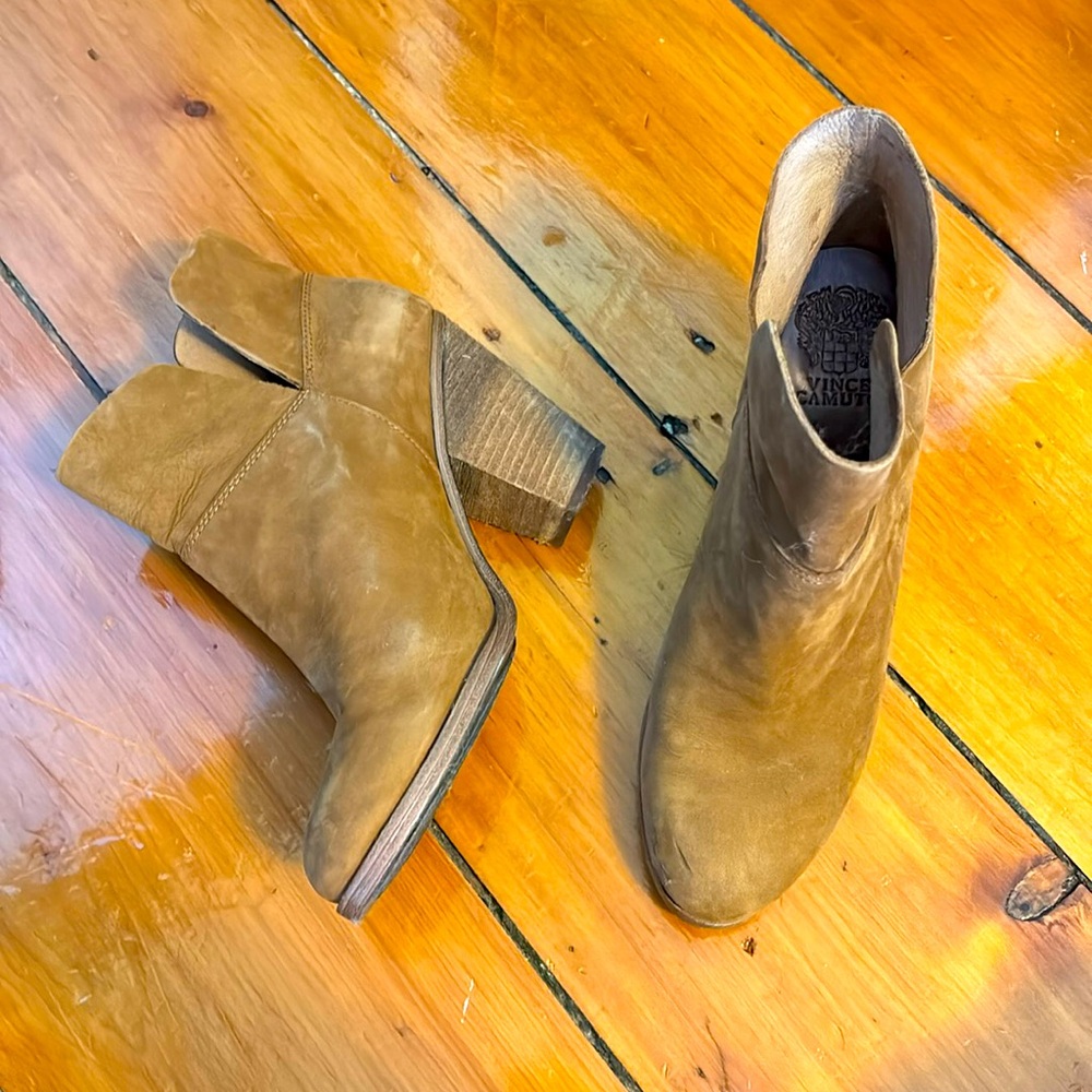 Vince Camuto brown suede booties